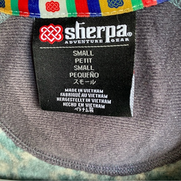Sherpa Adventure Gear Fleece Sweater Green Cloud Mock Neck 1/4 Zip Women’s Sz Sm - Picture 5 of 7